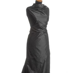 Taft  šanžán černý/šedý