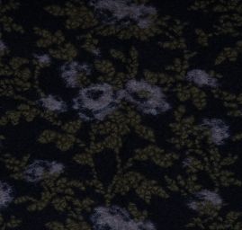 Efektní vlněný úplet květy zelenomodrý