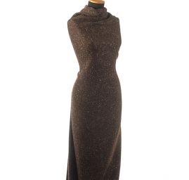 Vlněná látka tweed hnědý