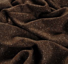 Vlněná látka tweed hnědý