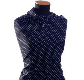 Šifon vzor puntík levadnulová/černá malý