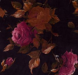 Pružný samet motiv květin