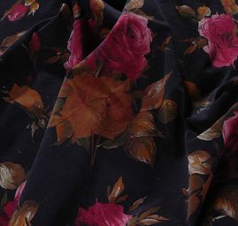 Pružný samet motiv květin