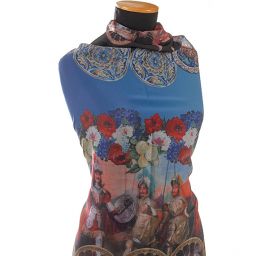 Šifon vzor rytíř/vozataj