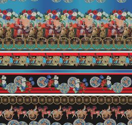 Satén vzor rytíř/vozataj