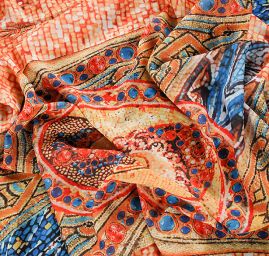 Šifon mozaika vzor madony