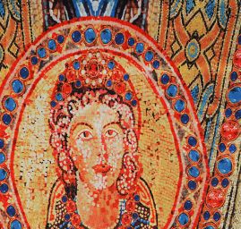 Šifon mozaika vzor madony