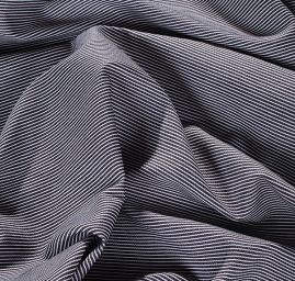 Riflovina proužky šedočerná/bílá