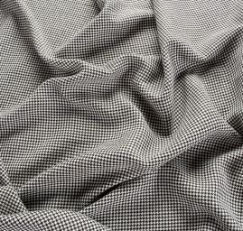 Kostýmová látka drobné pepito černobílé