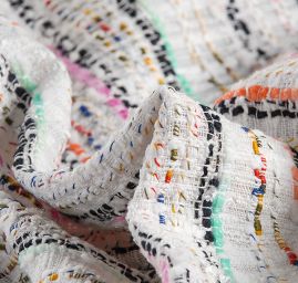 Kostýmová látka plastický vzor zatkané příze