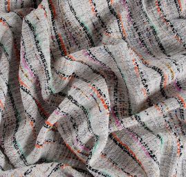 Kostýmová látka plastický vzor zatkané příze