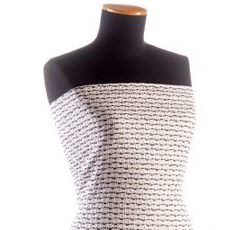 Kostýmová látka plastický vzor růžová/modrá