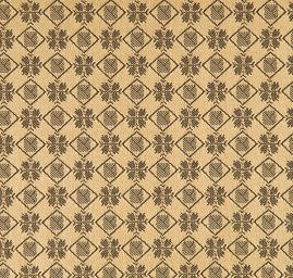 Brokát žakárová látka zlatočerná drobný vzor 