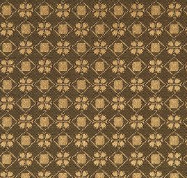 Brokát žakárová látka zlatočerná drobný vzor 