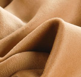 Flauš směs vlna kašmír camel