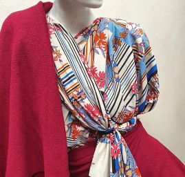 Vařená vlna malinově červená