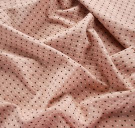 Vlna směs žakár drobný vzor pudrová