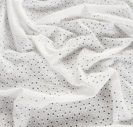 Krajka madeira drobný květ puntík slonová kost