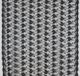 Krajka tylová romantický květinový vzor černá