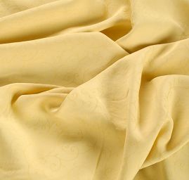 Žakárová látka květinový motiv žlutá