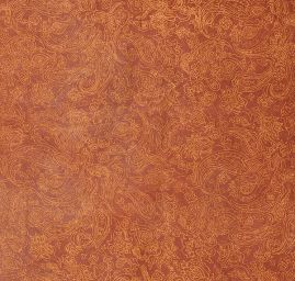 Semišová látka orientální motiv v barvě srnčí hněď