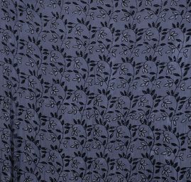 Hedvábný mušelín s rokajlovou výšivkou černý