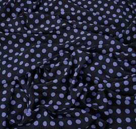 Šifon vzor puntík levadnulová/černá velký