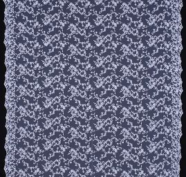 Efektní výšivka na tylu bílé barvy