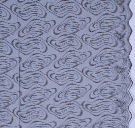 Efektní tylová krajka geometrický motiv černá