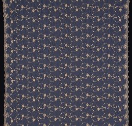 Efektní krajka zlatá výšivka na tylu