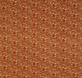 Jemná pružná látka květinový motiv hnědá/skořice