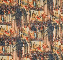 Žákárová látka digitální tisk nevšední motiv