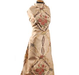 Žakárová látka digitální tisk květy