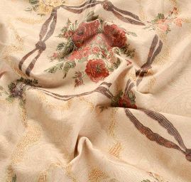 Žakárová látka digitální tisk květy