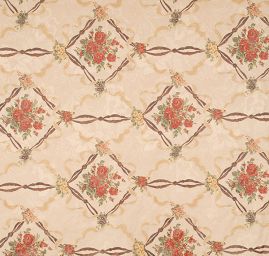 Žakárová látka digitální tisk květy