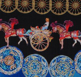 Látka vlna/kašmír rytíř/vozataj