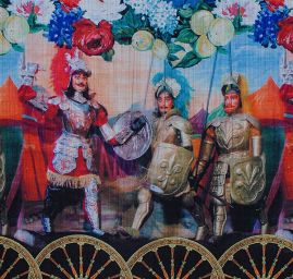 Látka vlna/kašmír rytíř/vozataj