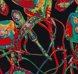 Šátek černá/červená