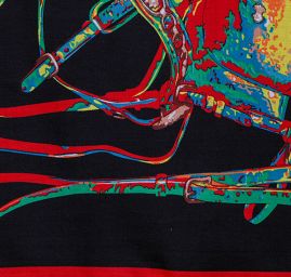 Šátek černá/červená