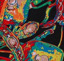 Šátek černá/červená