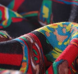 Šátek černá/červená