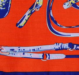 Šátek oranžová/modrá