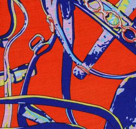 Šátek oranžová/modrá