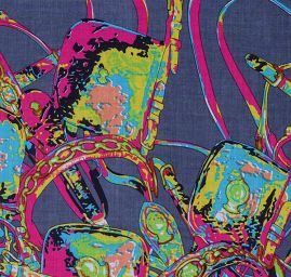 Šátek šedá/růžová