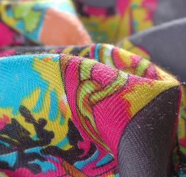 Šátek šedá/růžová