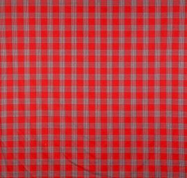 Len pružný košilový vzor tartan červený