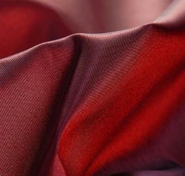 Taft hladký šanžán červenovínový