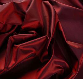 Taft hladký šanžán červenovínový