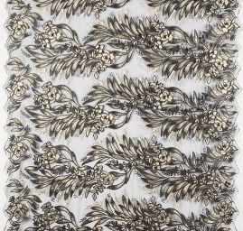 Krajka květy černozlaté