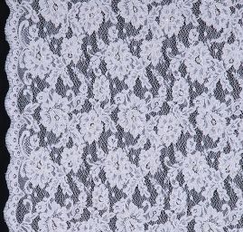 Krajka výšivka na tylu v barvě slonové kosti